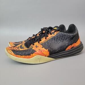 Nike Kobe Mentality Deep Pewter Black Tumbled Grey Orange 704942-200 9.5 Beat
